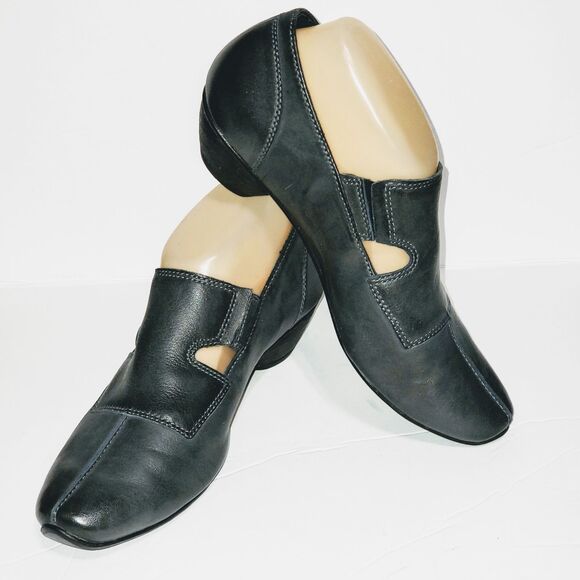 Josef Seibel Tina Gray Split Toe Mary Jane Hook Loop Low Heel Size US 7 EU 38 - Picture 2 of 11